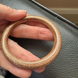 charming Lucite metallic confetti glitter bangle